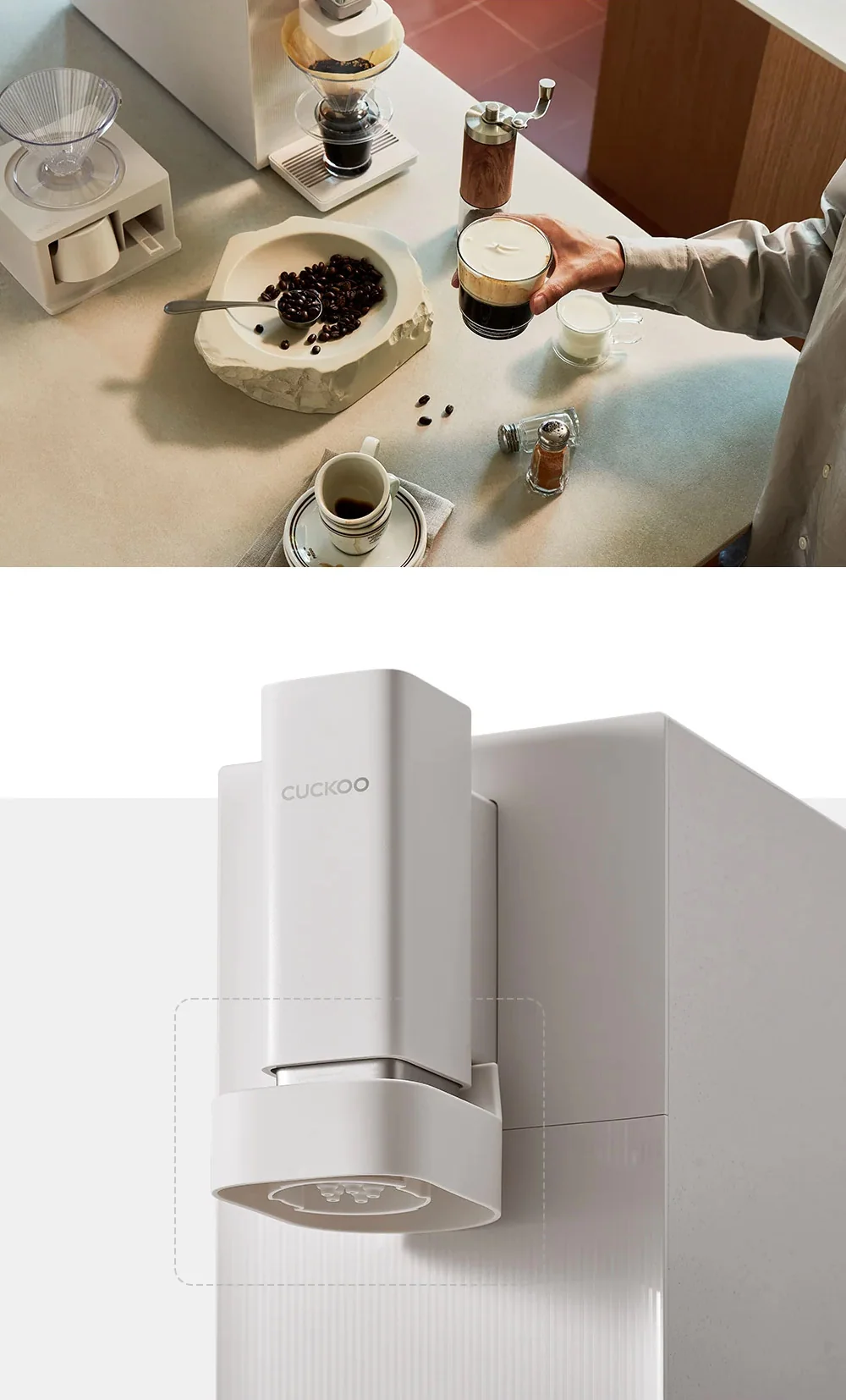 CUCKOO STEAM 100 Barista water purifier, featuring precise temperature and extraction control for the ideal coffee flavor. (cp-abnc100)